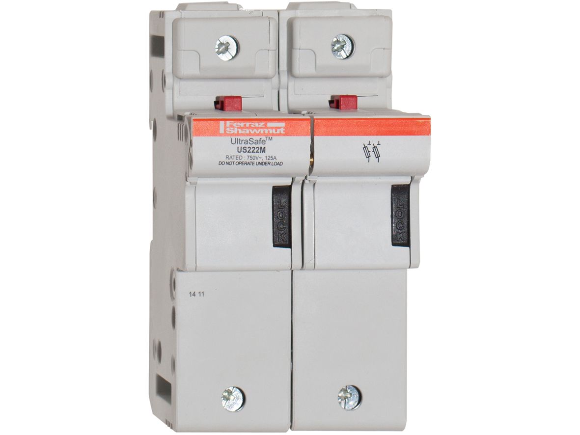 M331165 - modular fuse holder, UL+IEC, 2P, 22x58, DIN rail mounting, IP20, 2 MS